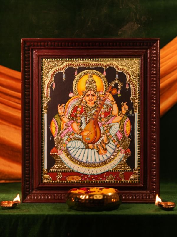 Saraswathi Tanjore Painting