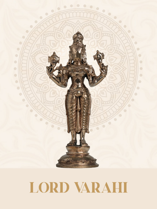 Divine Brass Lord Varahi Idol