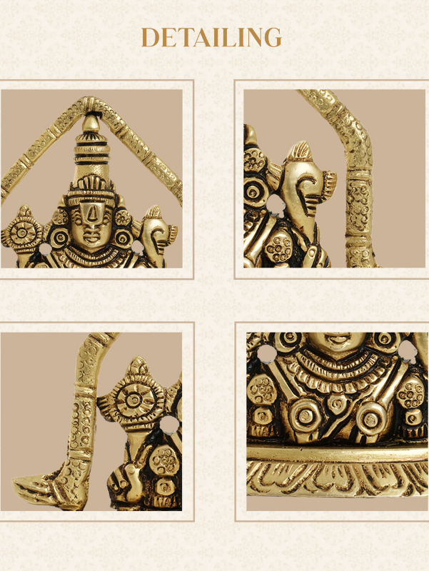 Divine Brass Lord Venkatajalapathi Balaji Idol - View 3