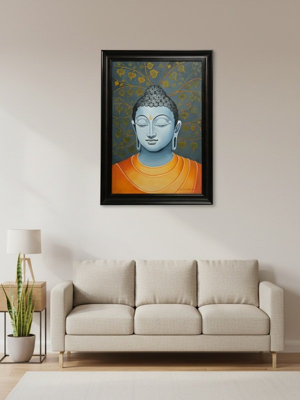 Buddha Acrylic Painting on Canvas â€“ Modern Spiritual Wall Art
