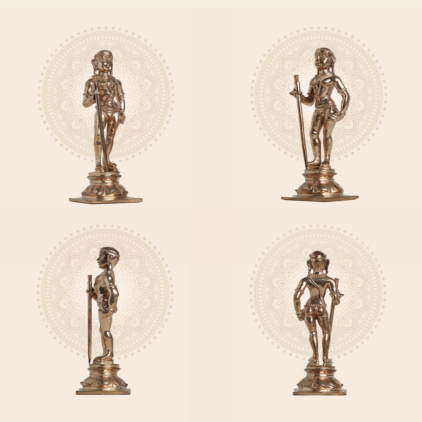Palani Andavar Gold Plated Brass Idol