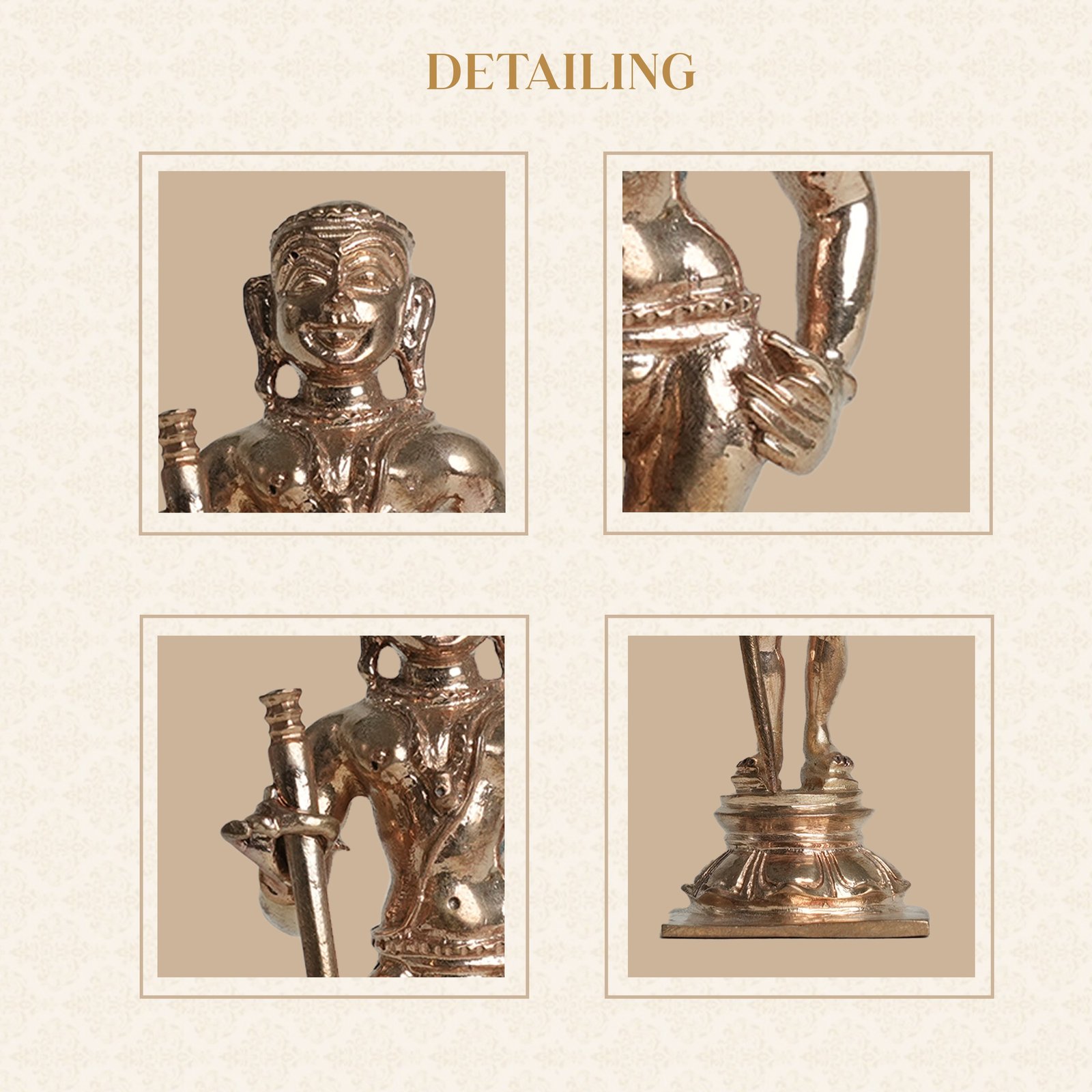 Palani Andavar Gold Plated Brass Idol