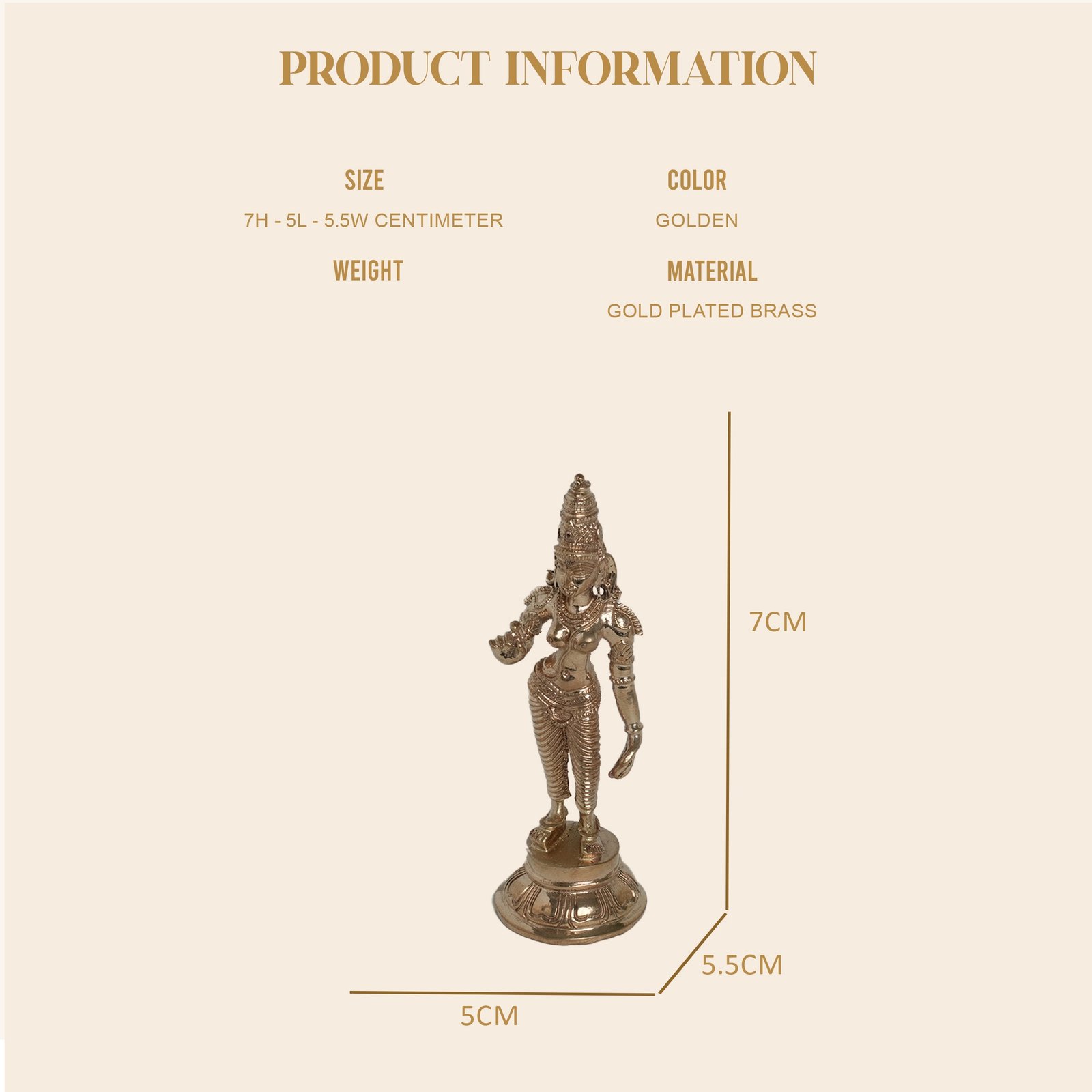 Lord Sivagami - Traditional Brass  Statue
