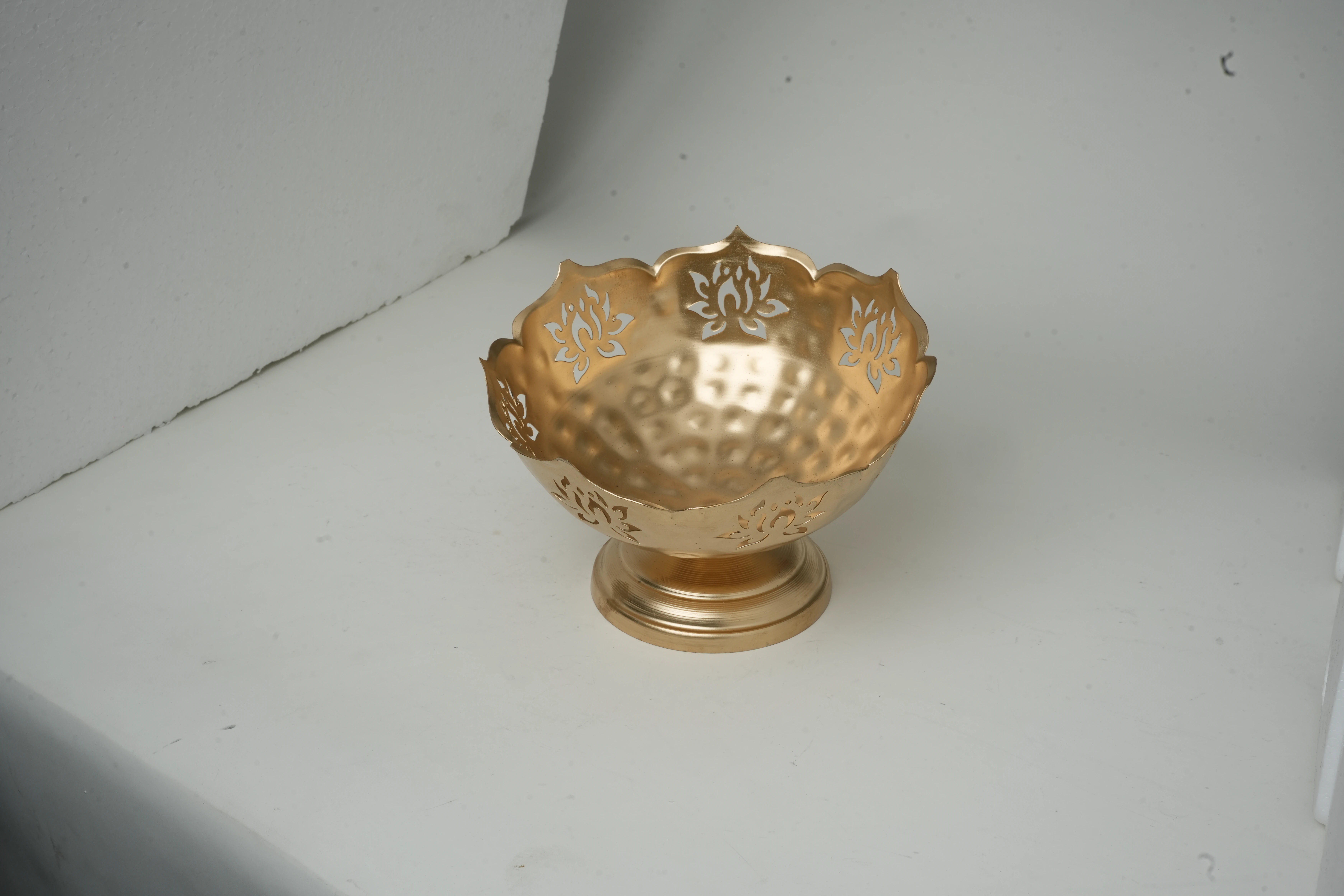 Decorative Brass Lotus Cutwork Bowl