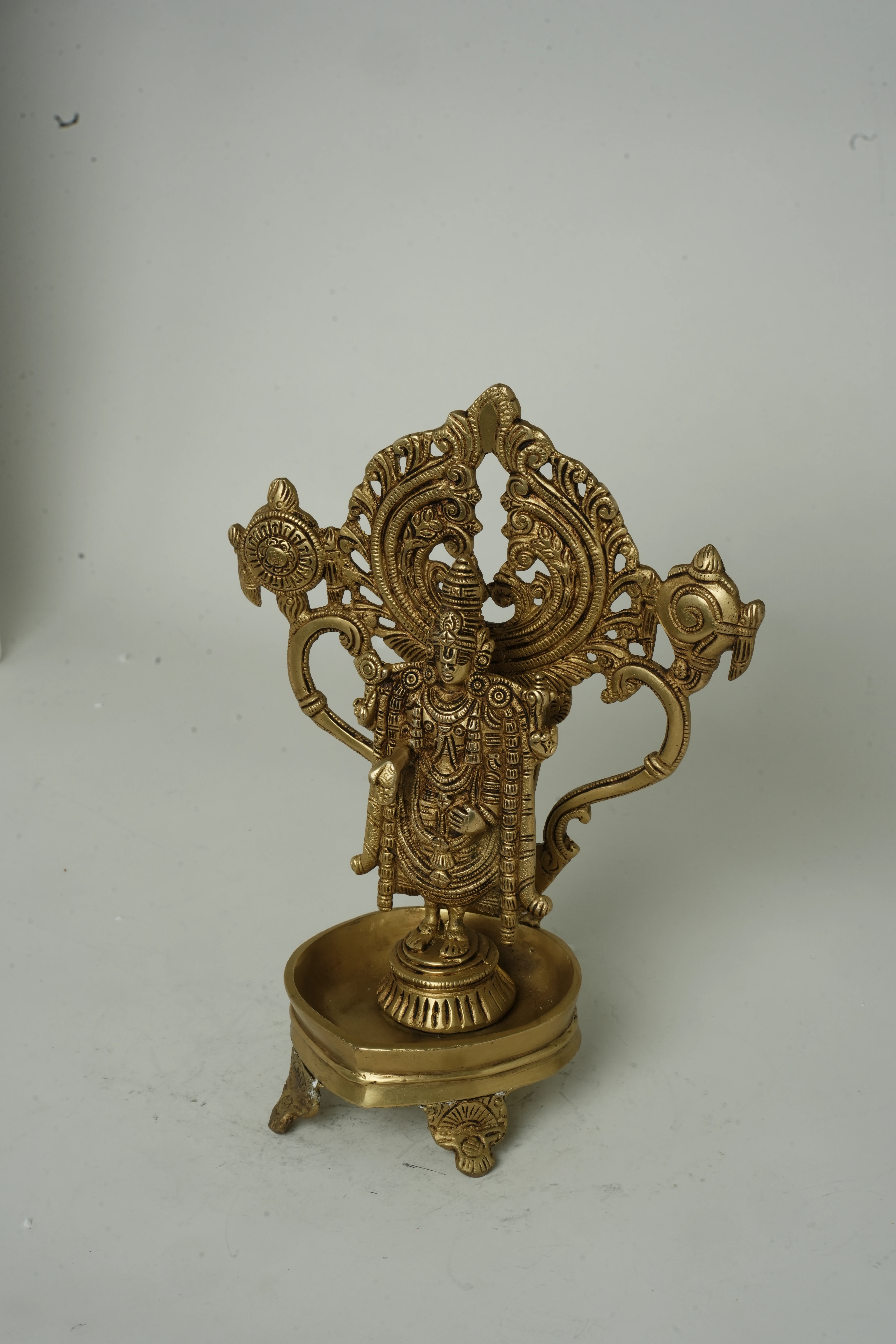 Lord Venkateswara Brass Idol with Decorative Arch