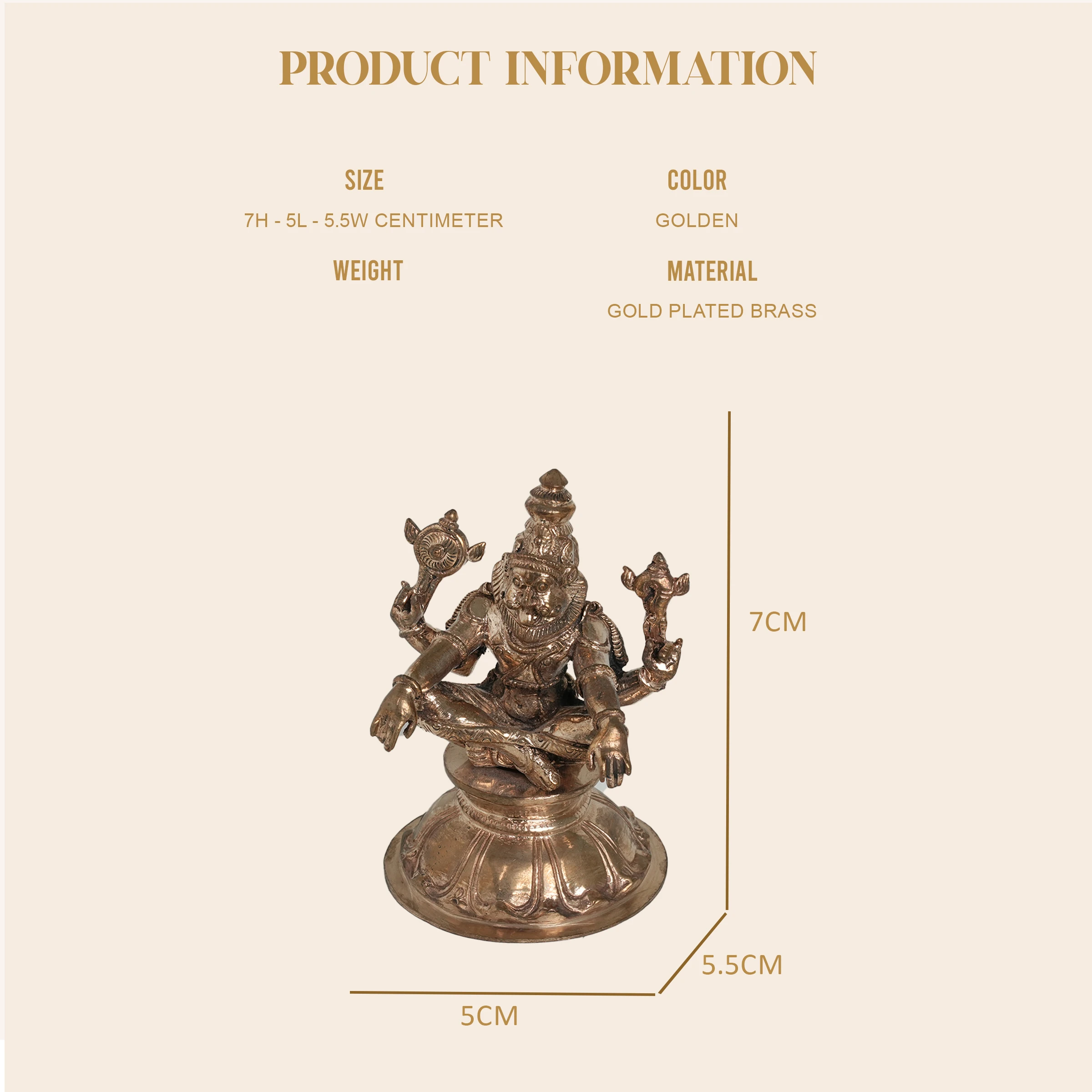 Lord Narasimha Brass Idol