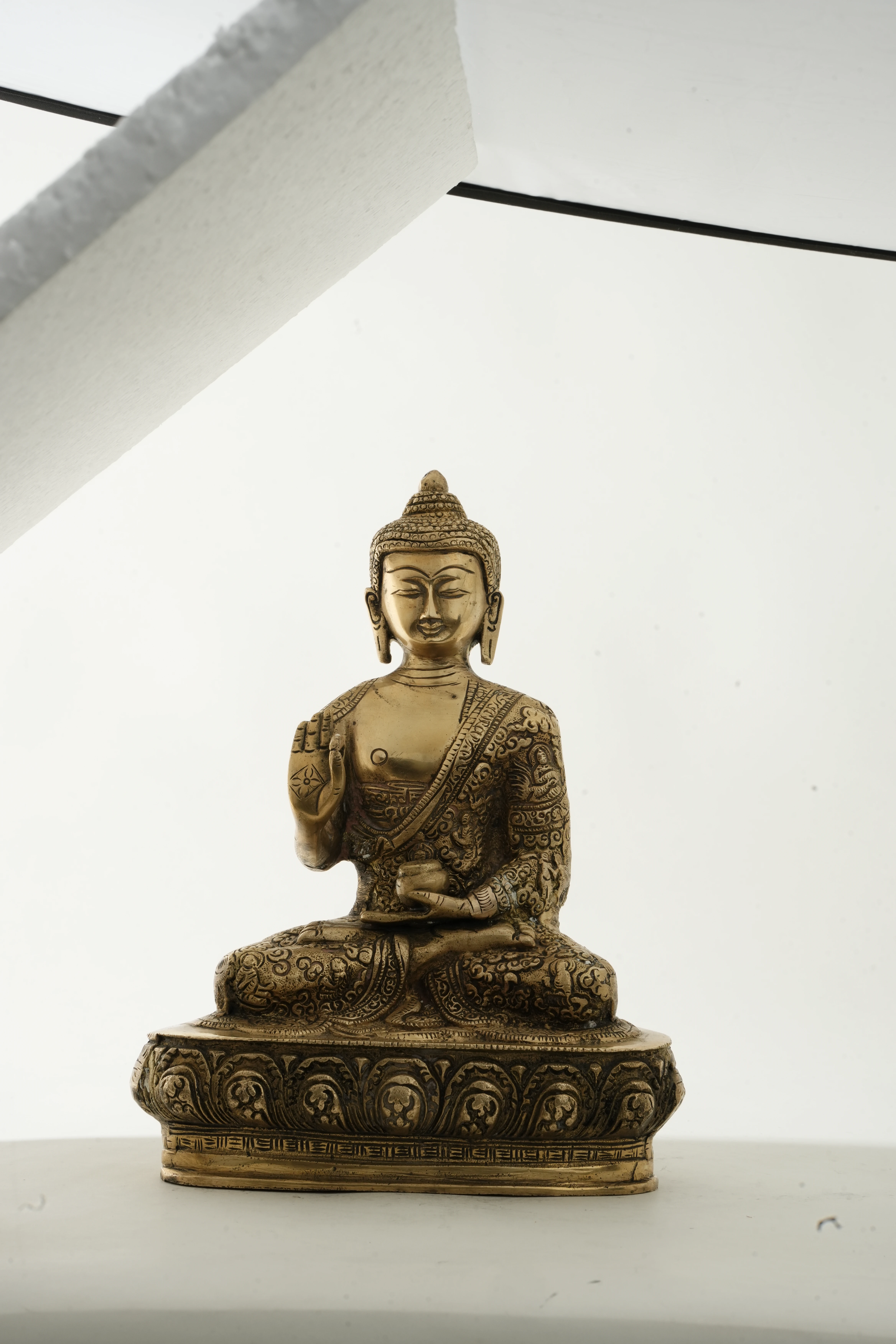 Antique Brass Buddha Idol Statue