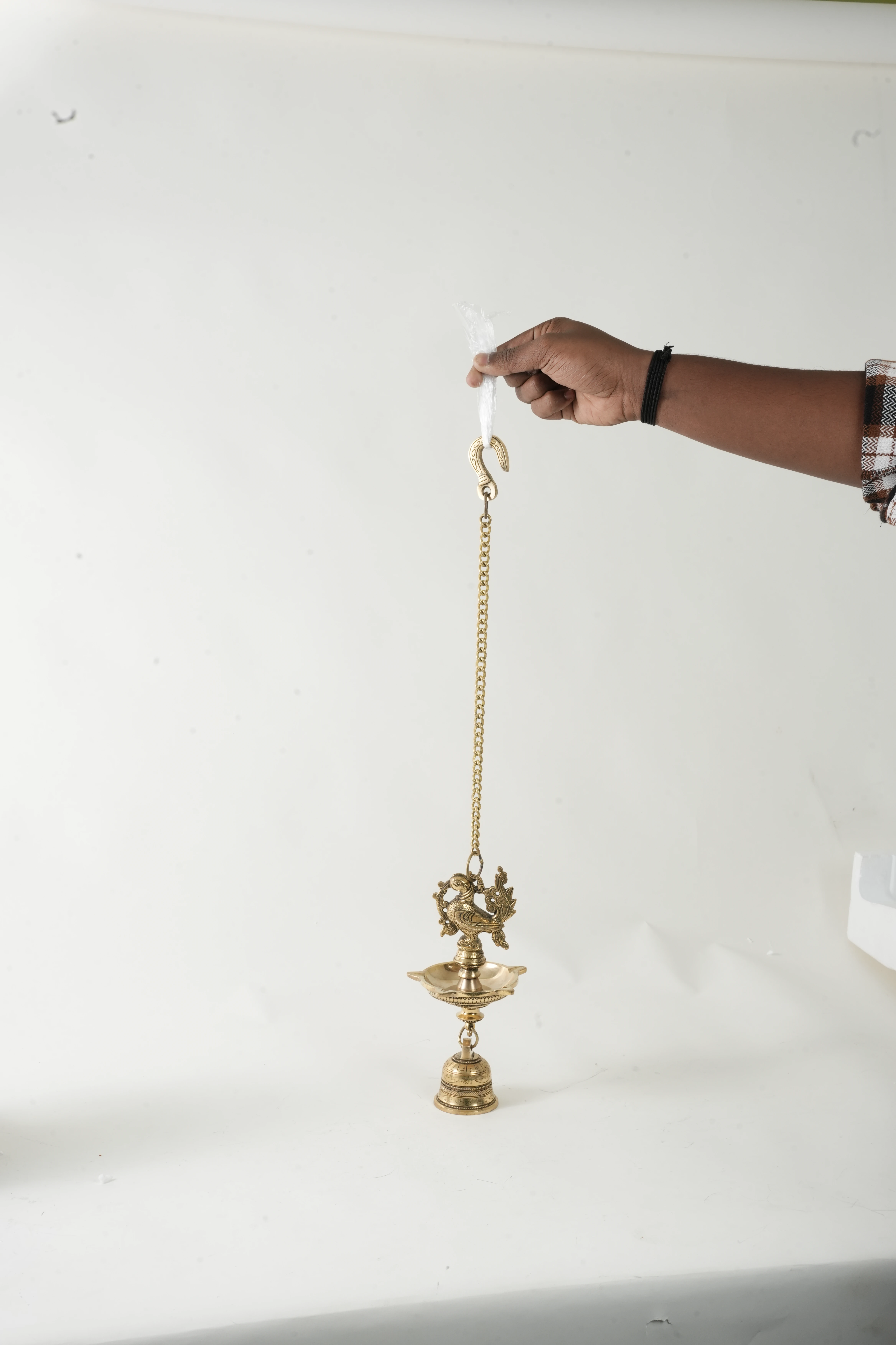 Eelegant Peacock Handcrafted Brass Hanging Diya