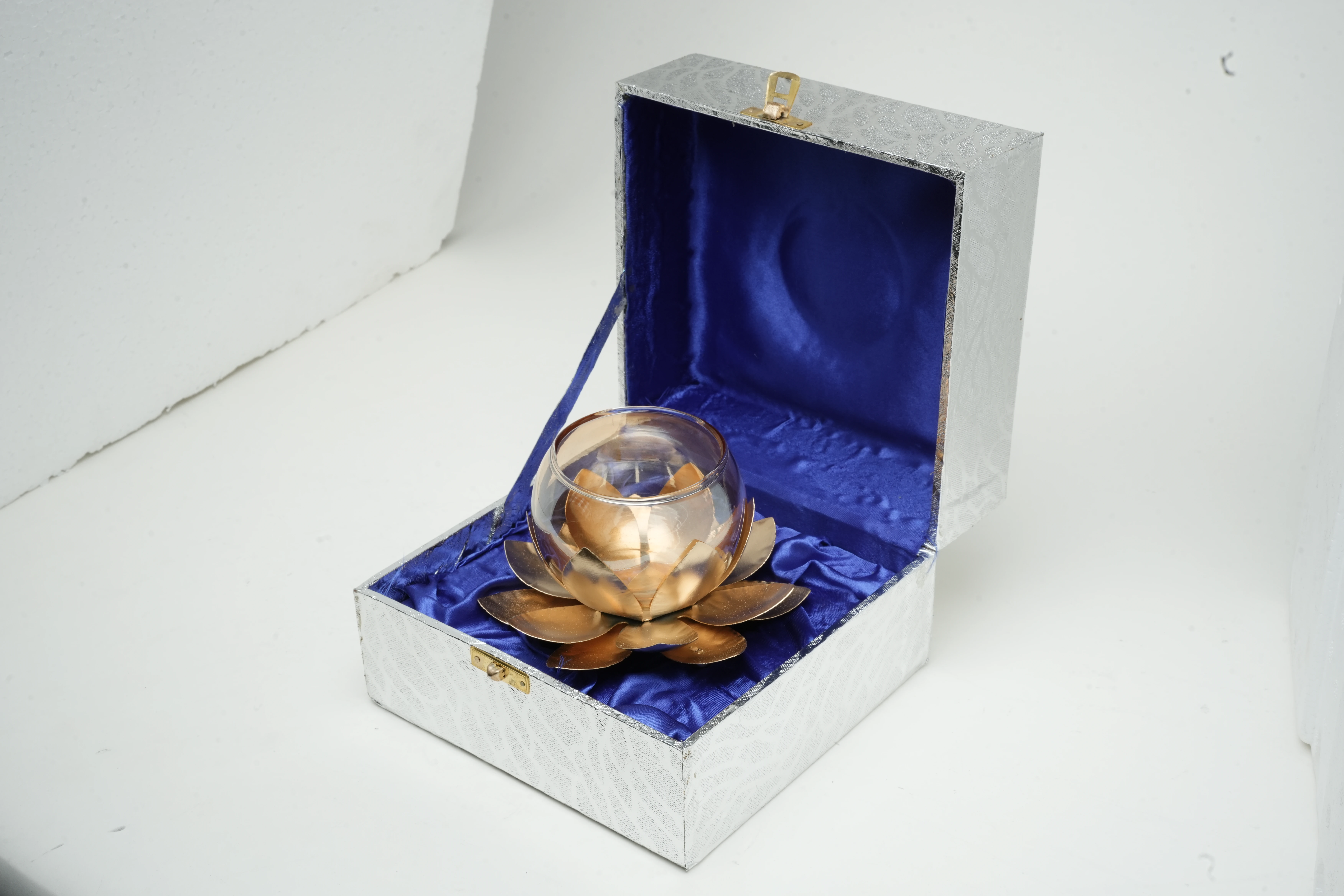 Lotus Glass Candle Holder