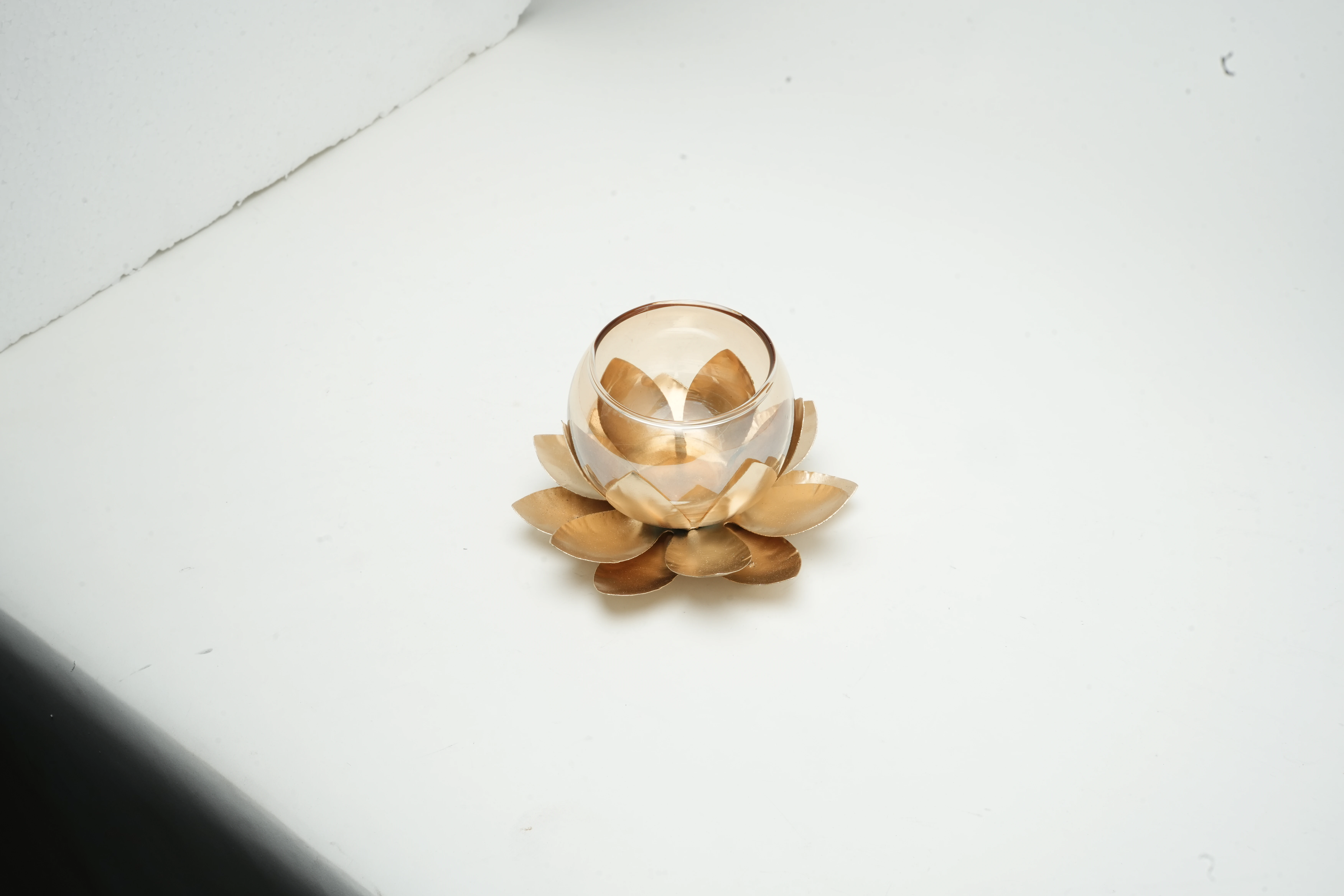 Lotus Glass Candle Holder