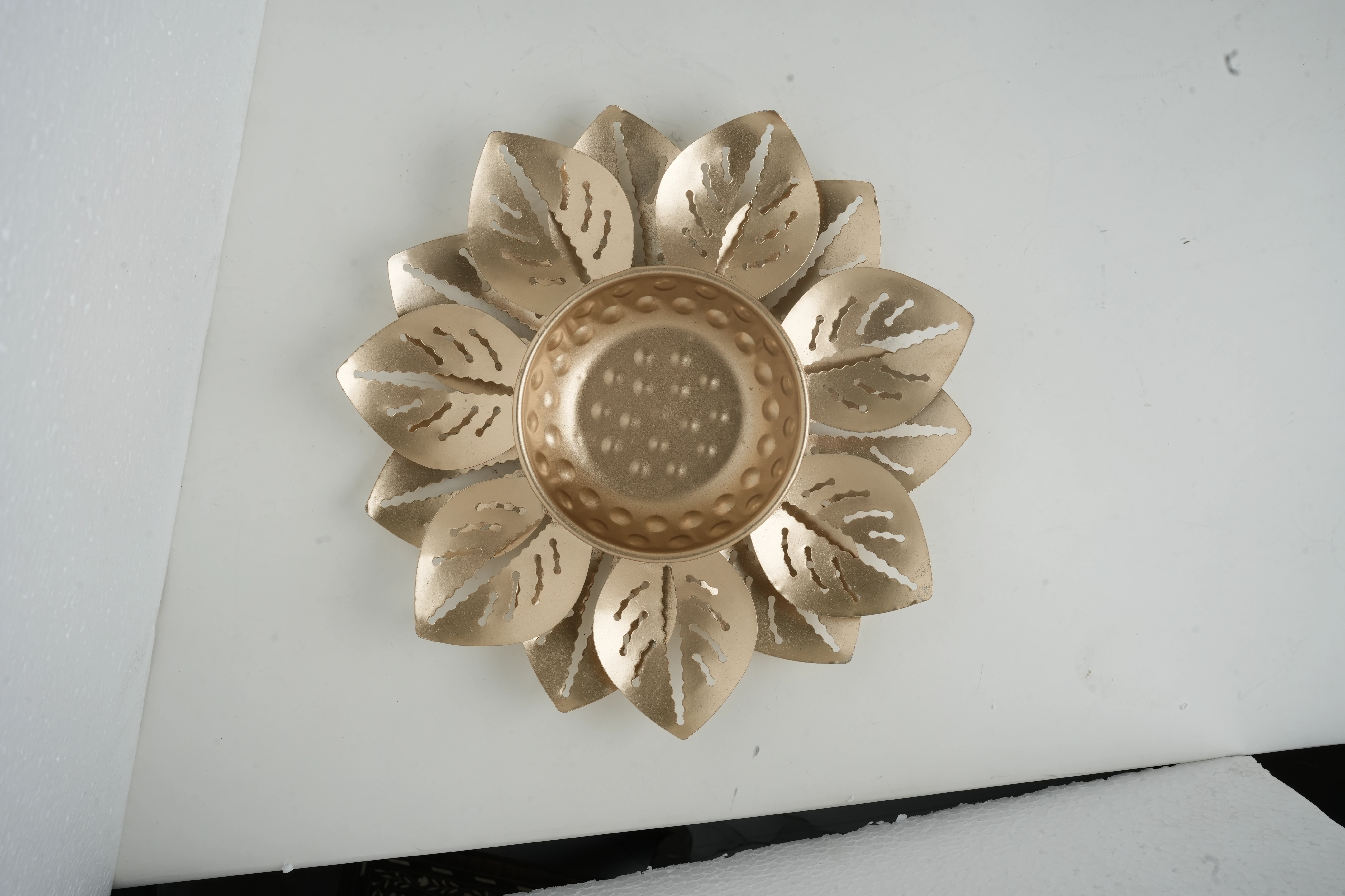Lotus Style Decorative Metal Diya Stand