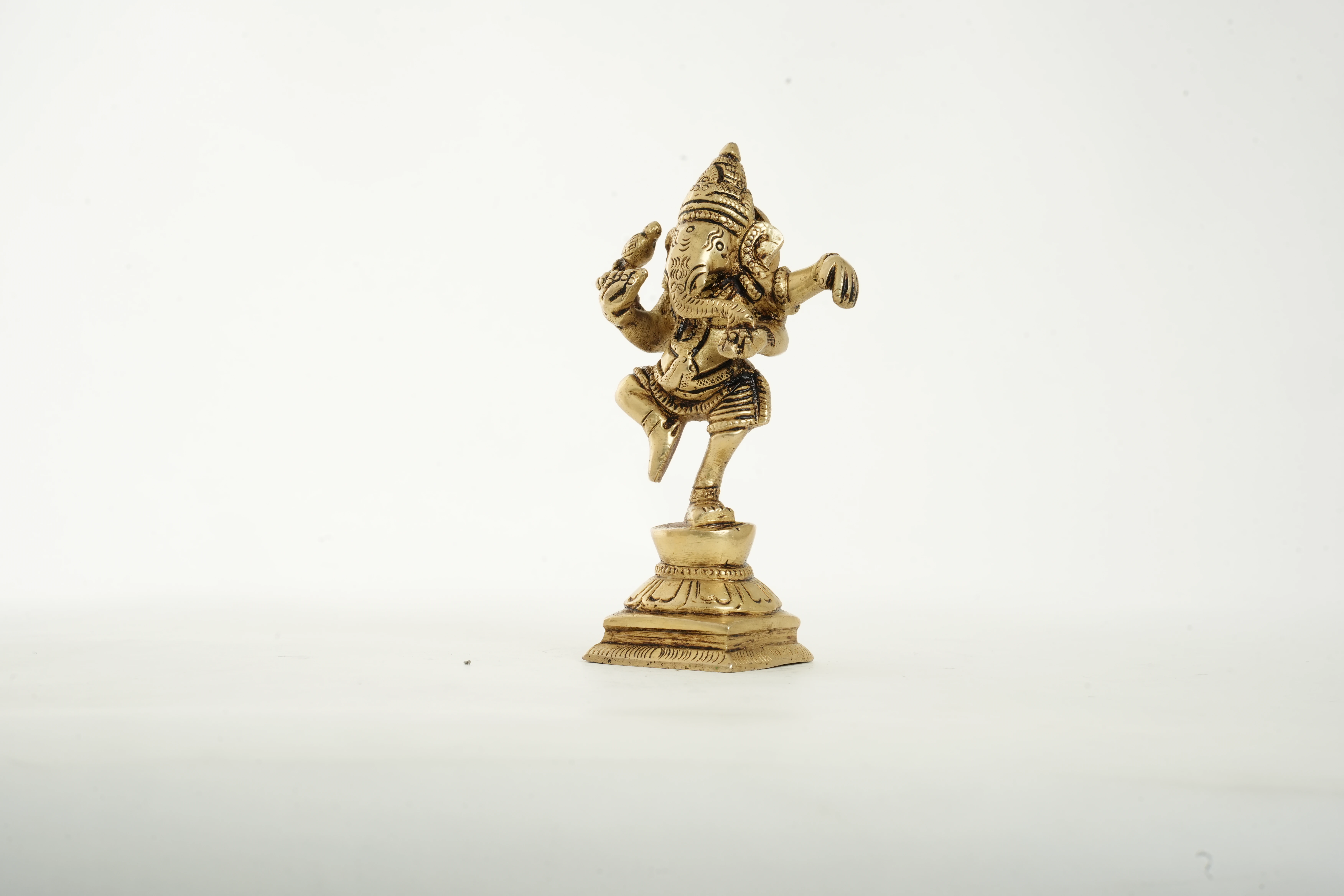 Dancing Lord Ganesha Brass Idol