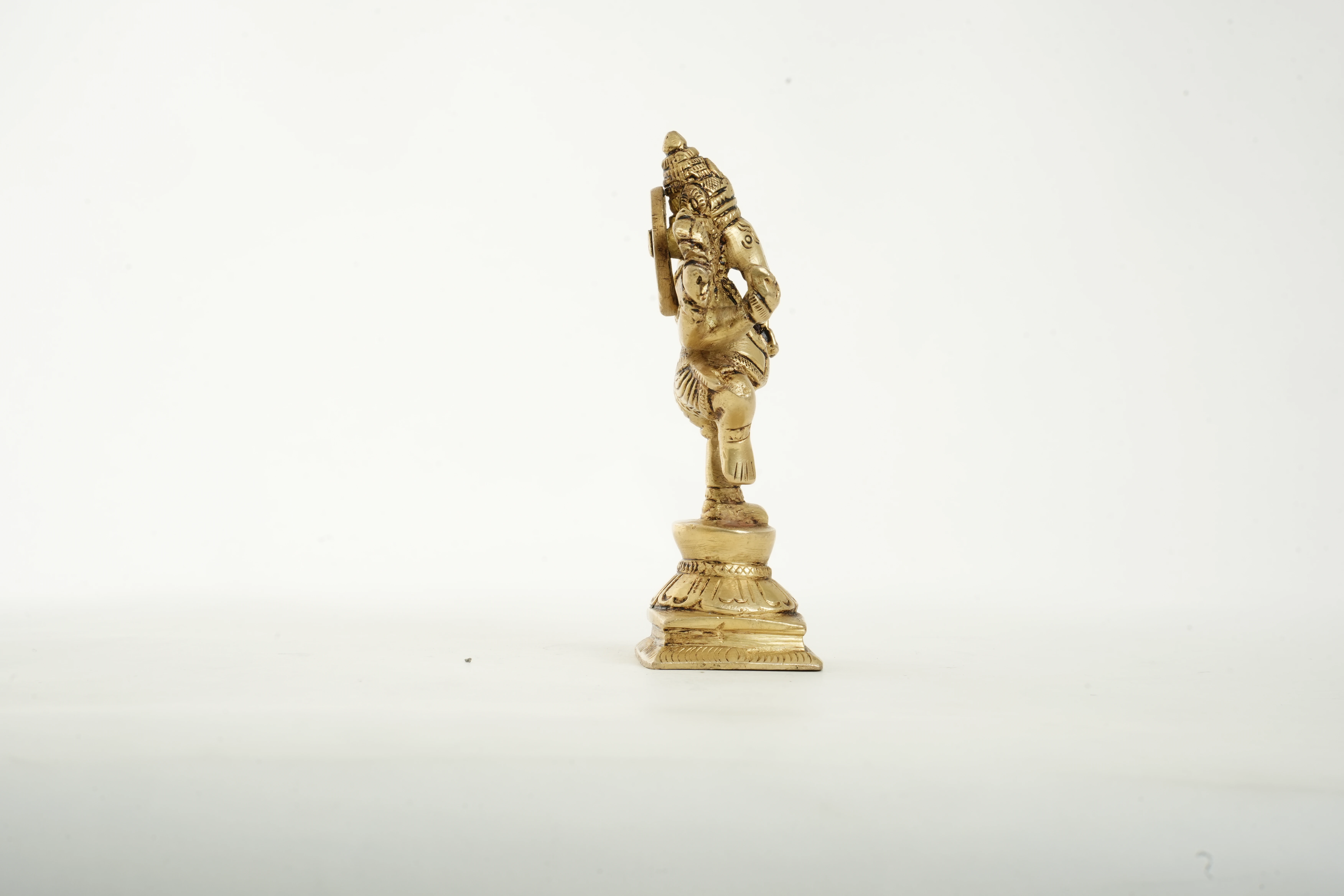 Dancing Lord Ganesha Brass Idol - View 3