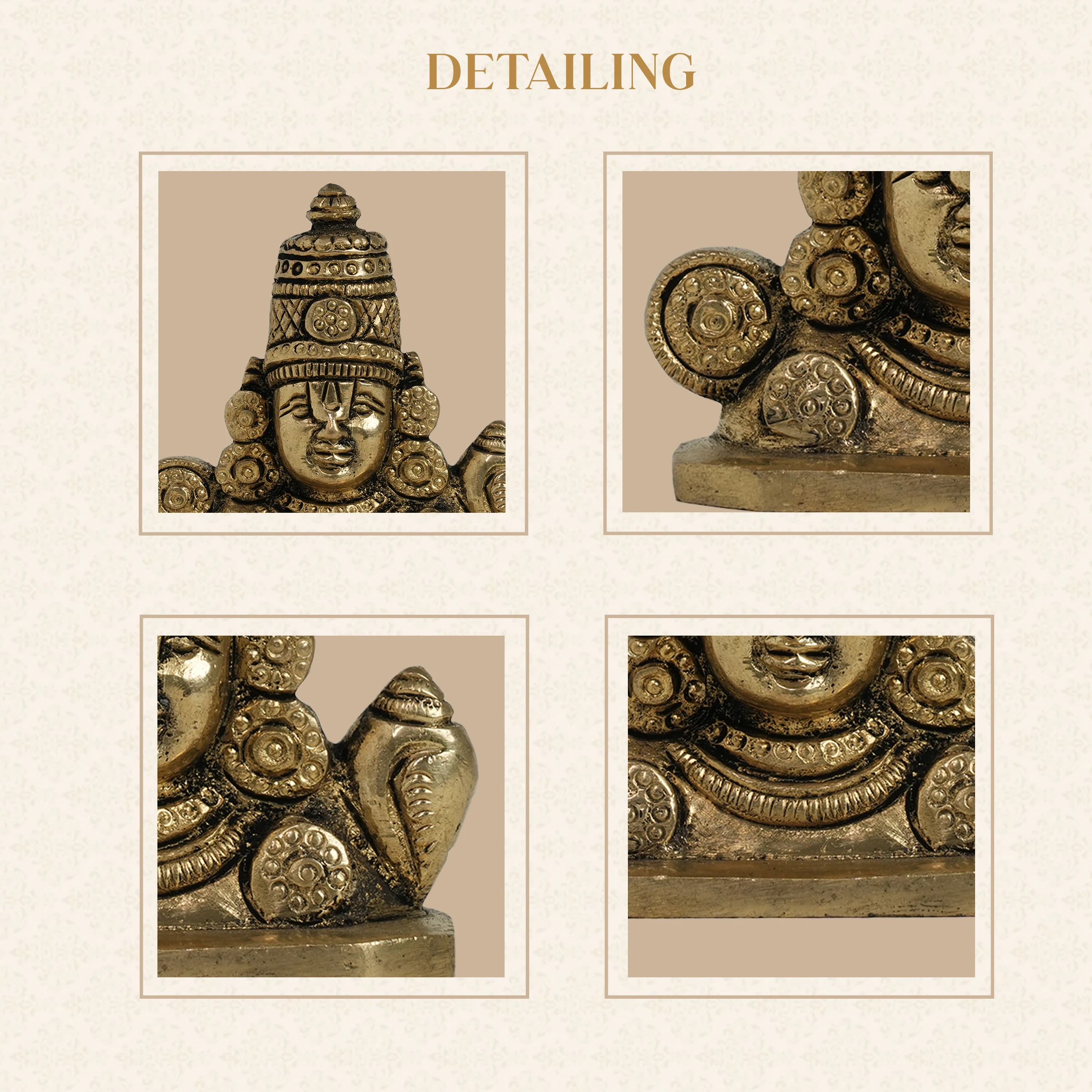 Lord Venkateswara Mini Brass Idol (Tirupati Balaji)
